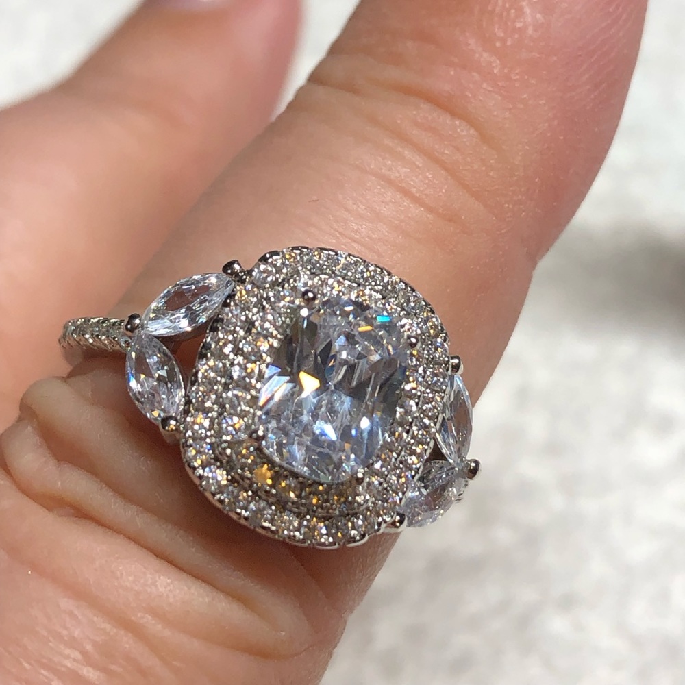 💍⭐️ladies sterling silver cocktail ring  NEW-stunner